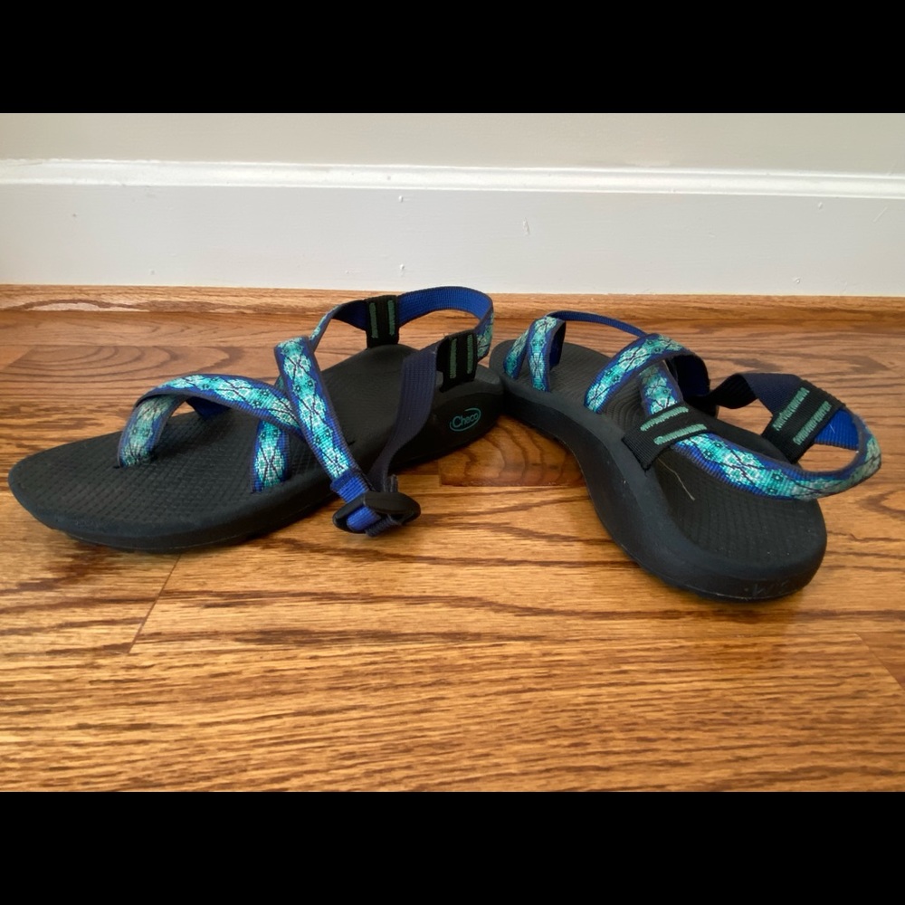 Blue/ aqua/ teal Chaco Sandals